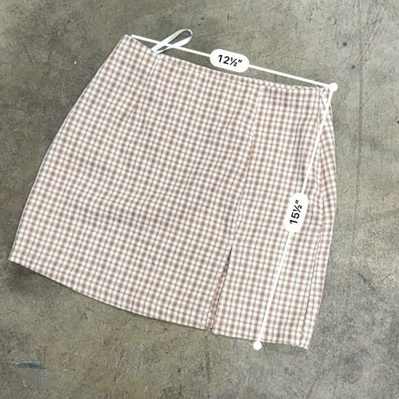 Pacsun plaid side slit mini skirt - Picture 3 of 3